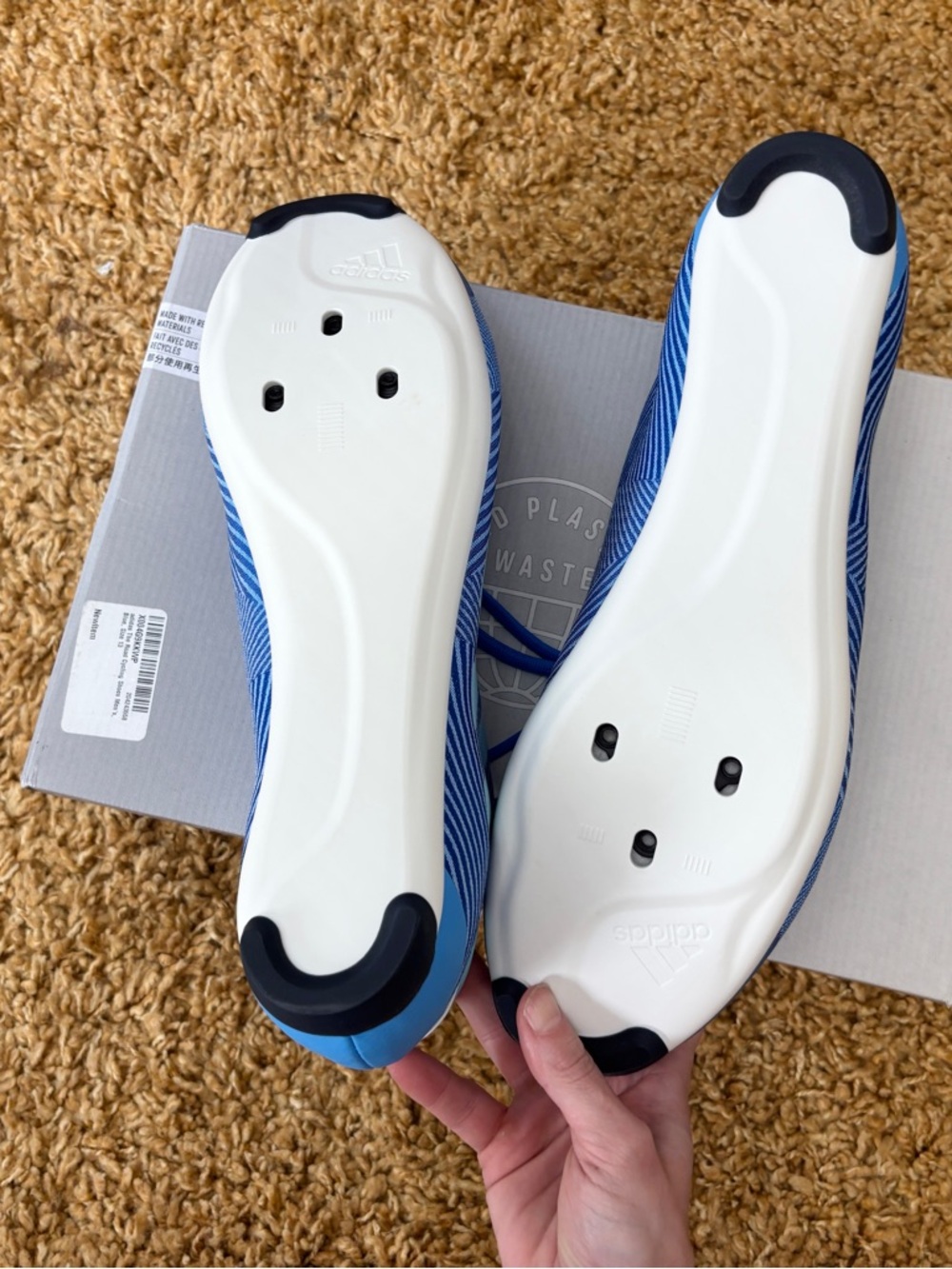 NEW Adidas The Road Shoes Men's Size 13 Blue Rush Cycling Road Shoes GY6829 - Picture 12 of 16